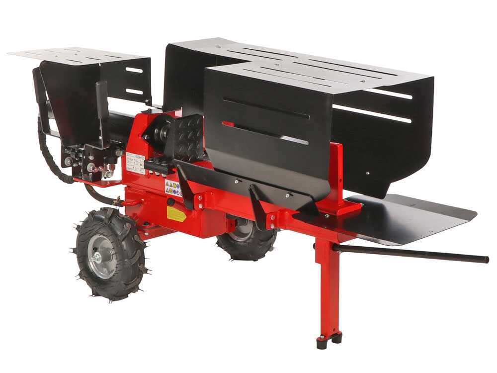 GeoTech LS12-50 HG benzine houtklover, 8 ton, horizontaal, detail 2