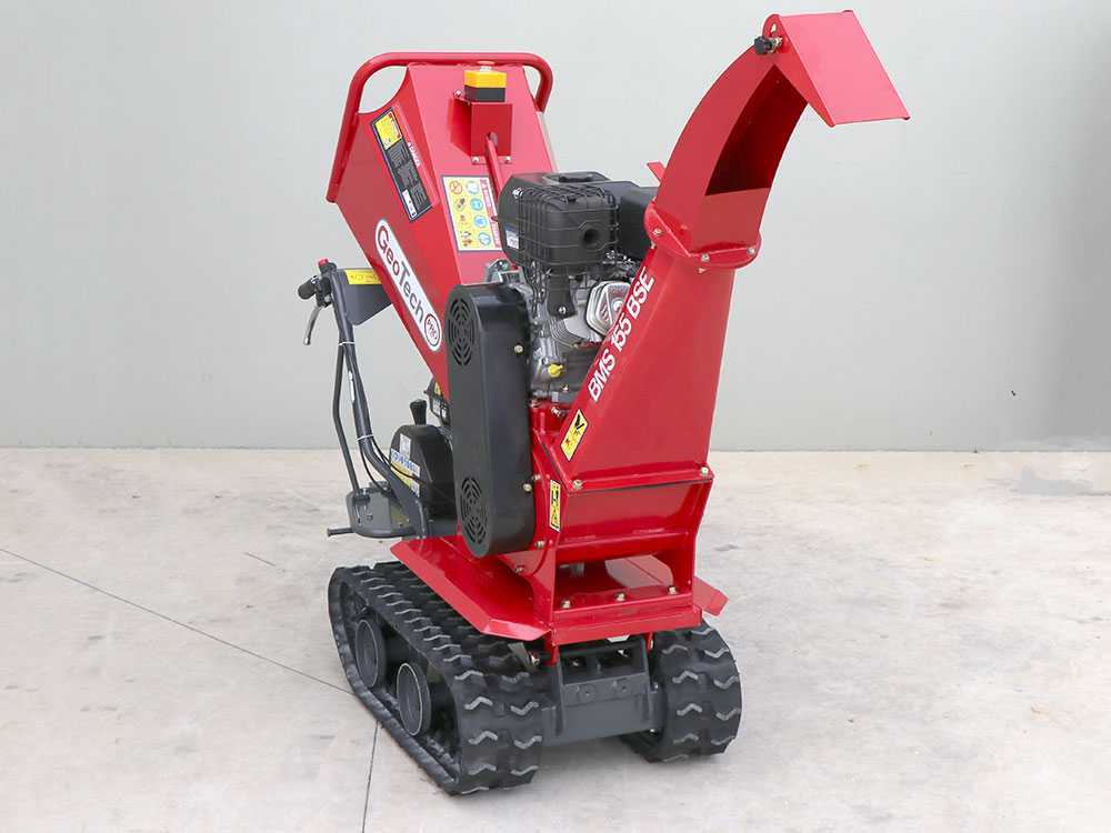 GeoTech Pro BMS155 BS benzine hakselaar, takken tot 90 mm, op rupsen, detail 3