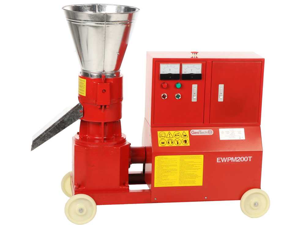 GeoTech Pro EWPM200T elektrische pelletmachine, 400 V, detail 2