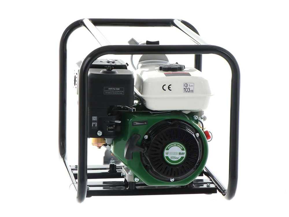 GreenBay GB-TWP 80 benzine motorpomp voor vuil water, aansluiting 80 mm, detail 2
