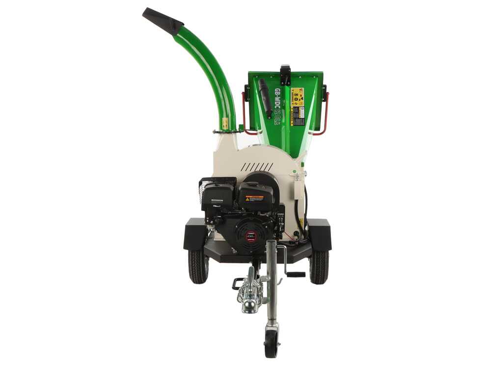 GreenBay GB-WDC 120 LE benzine hakselaar, takken tot 90 mm, detail 2