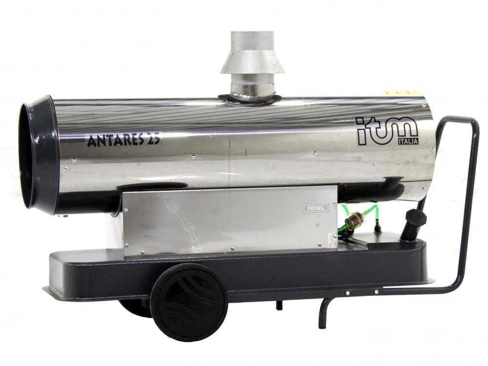 ITM ANTARES 25 INOX diesel heteluchtkanon 25 kW, indirect gestookt, detail 3