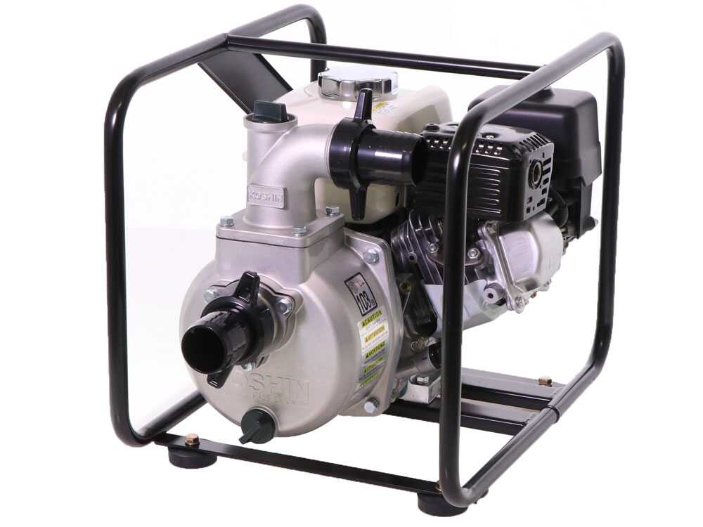 Oriental Koshin SEH-50X benzine motorpomp, detail 2