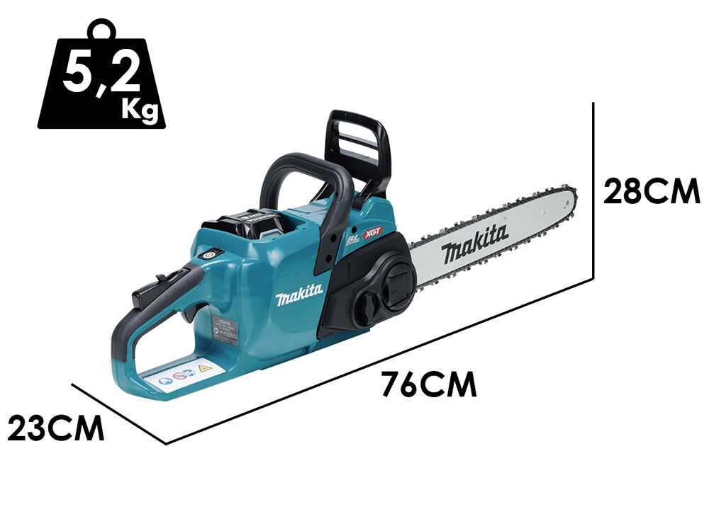 Makita XGT UC022G accu kettingzaag, zwaard 35 cm, 40 V 5 Ah, detail 1