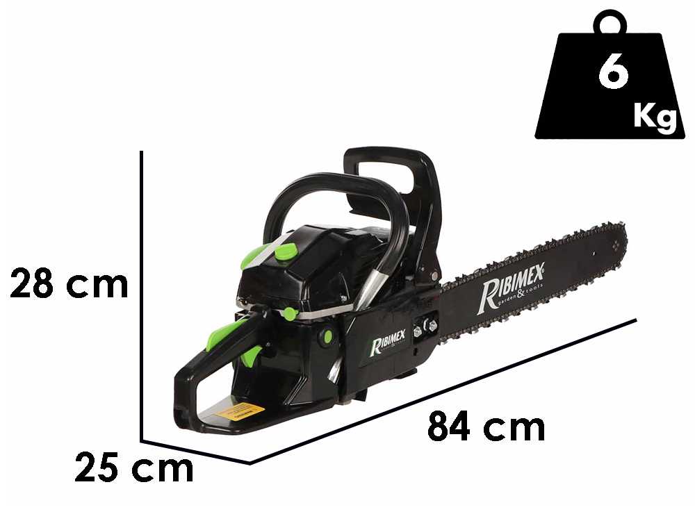 Ribimex PRTRT451 benzine kettingzaag, zwaard 45 cm, detail 2