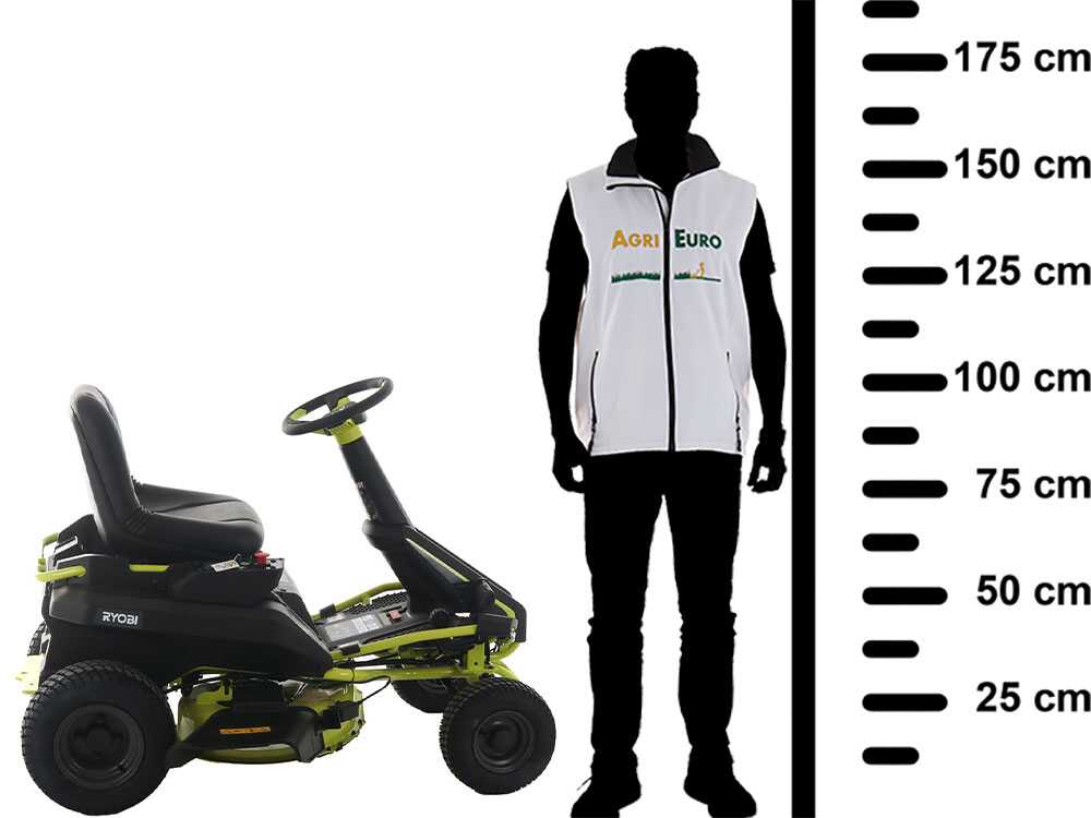 Ryobi RY48RM76A accu-zitmaaier met zijuitworp 76 cm, automaat, detail 2
