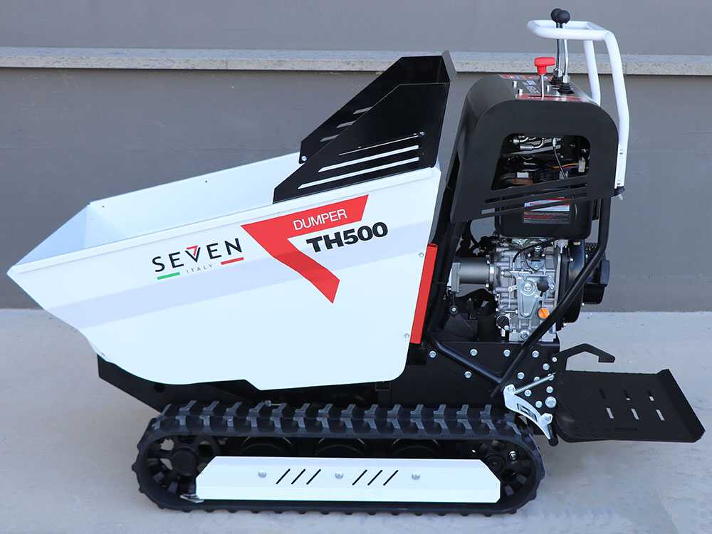 Diesel rupsdumper laadvermogen 500 kg Seven Italy TH500 KM178-E, hydraulisch kiepen, detail 3