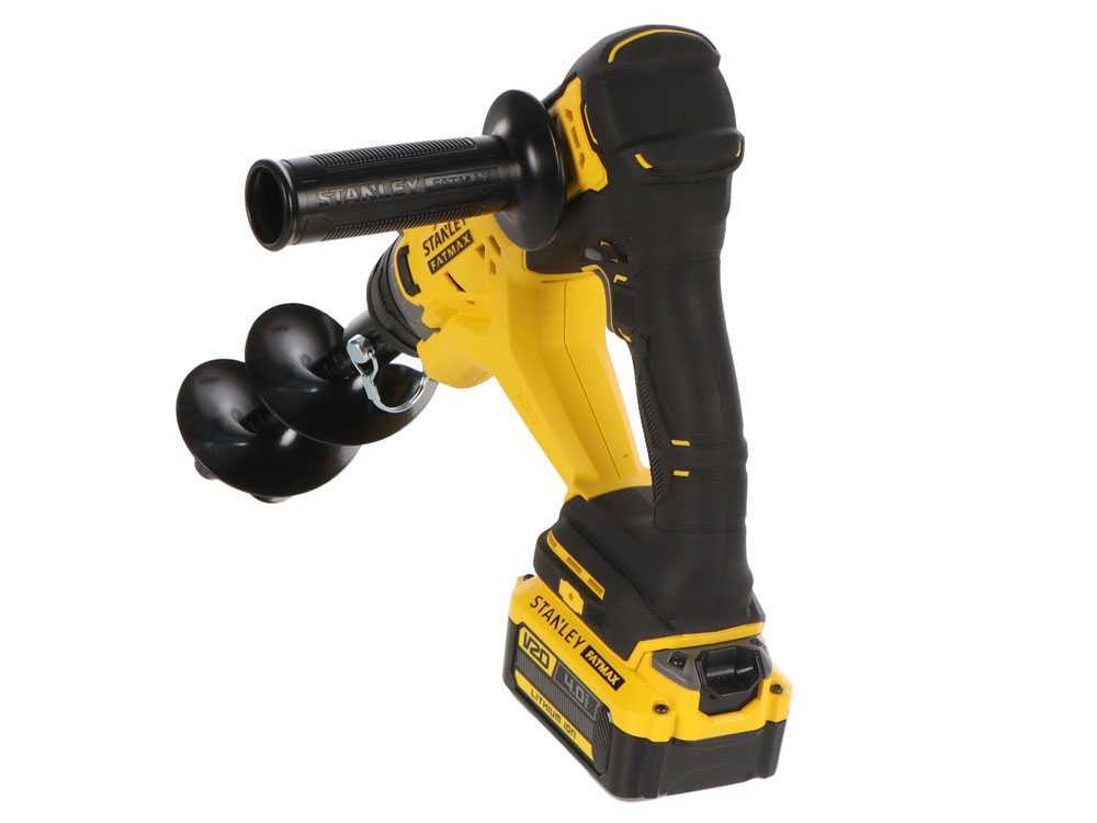 Accu grondboor Stanley Fatmax SFMCGA75, 20 V 4 Ah, met boor 15,5 cm, detail 2