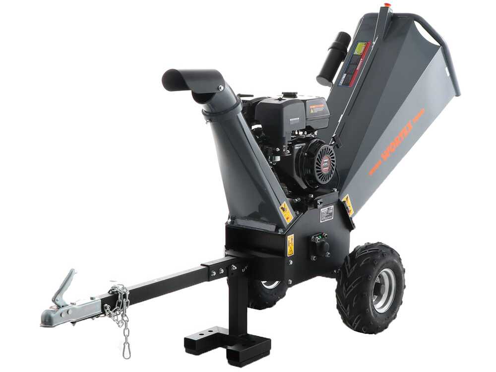 Wortex Drake D420/120L benzine hakselaar, takken tot 90 mm, detail 2
