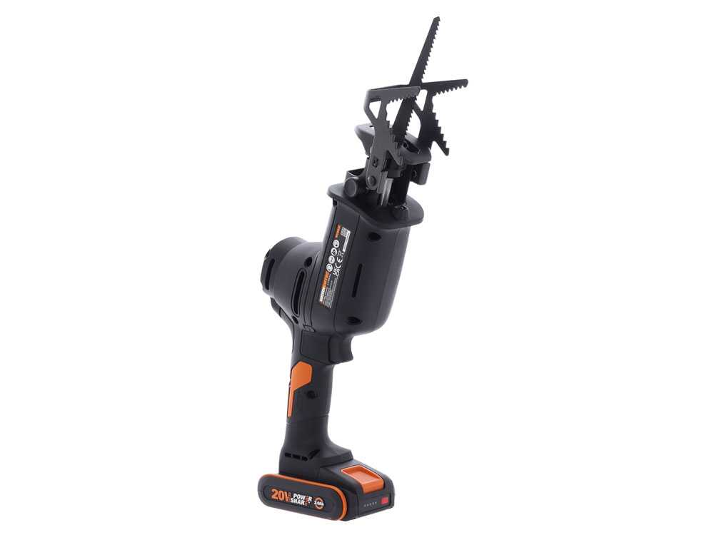 Worx WG893E accu reciprozaag, 20 V 2 Ah, detail 2