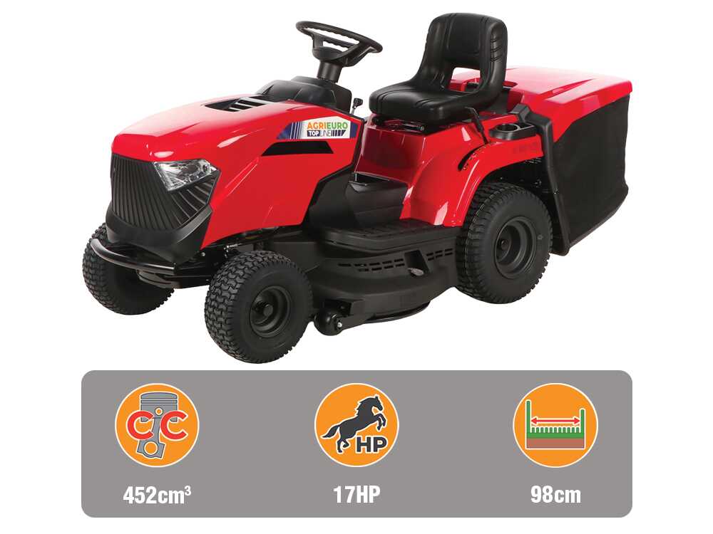 AgriEuro TOP-LINE A 98 HD gazontractor met opvangbak 98 cm, hydrostaat, detail 3