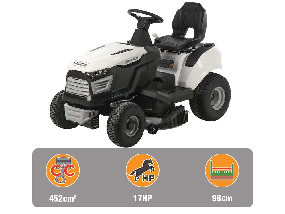 BlackStone CONDOR 98-170 LM-H zitmaaier met zijuitworp 98 cm, hydrostaat, detail 3