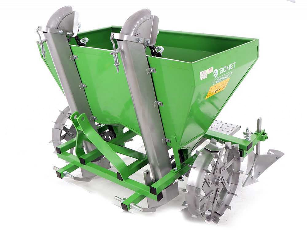 Bomet Gemini 2-rijige aardappelpootmachine, metalen wielen, detail 4