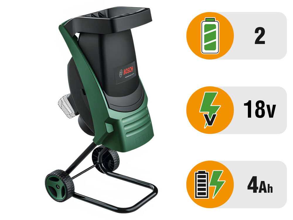 Bosch UniversalShredder accu hakselaar, takken tot 25 mm, 36 V 4 Ah, detail 4