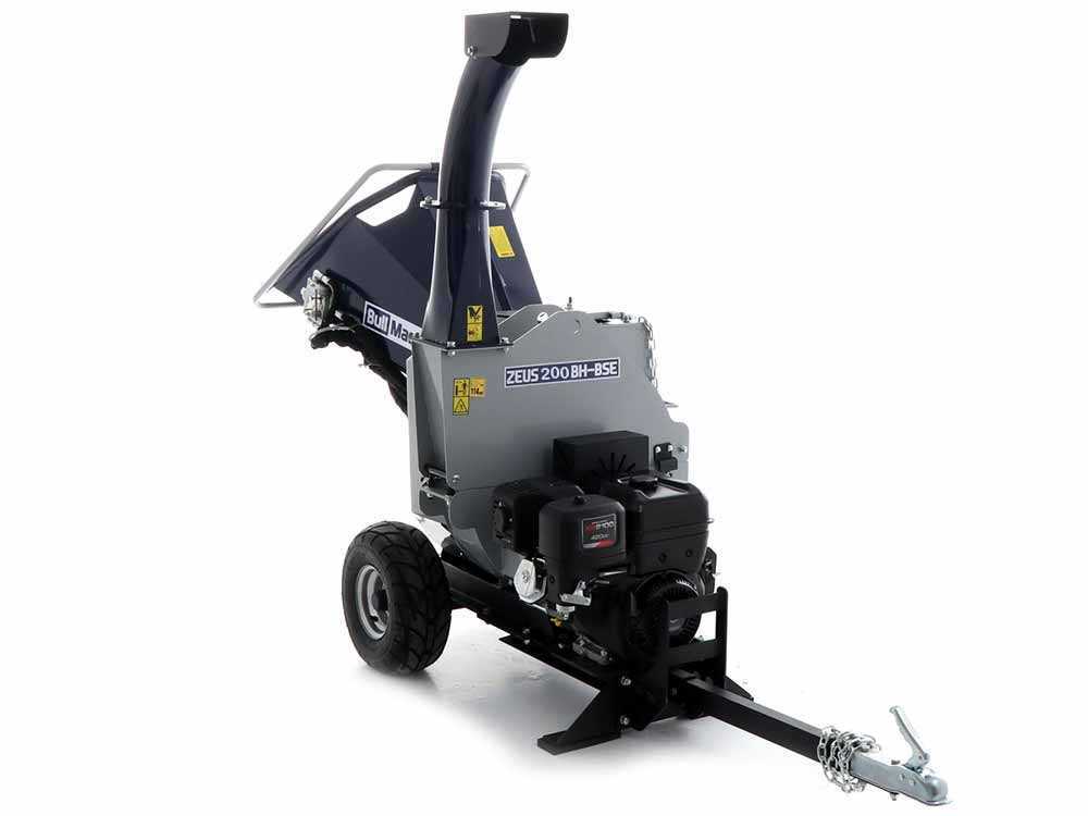 BullMach ZEUS 200 BH-BSE benzine hakselaar, takken tot 100 mm, elektrische start, getrokken uitvoering, detail 3