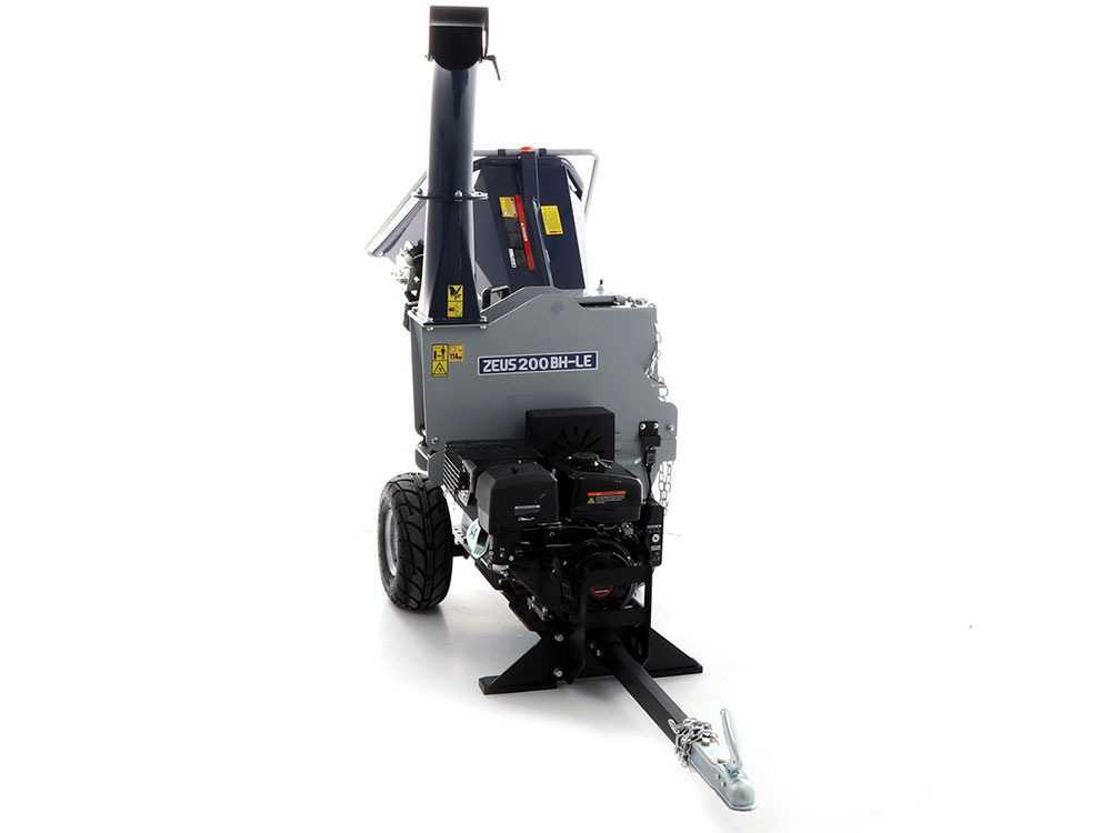 BullMach ZEUS 200 BH-LE benzine hakselaar, takken tot 100 mm, elektrische start, getrokken uitvoering, detail 3