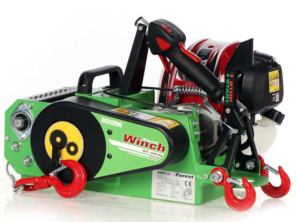 Docma VF150 auto-4 GX50 benzine lier, kabel 80 m Ø 5 mm, detail 3
