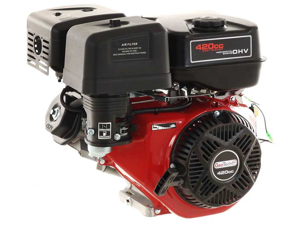 GeoTech Pro 420 cc benzinemotor met horizontale as, 12 pk, elektrische start, detail 4