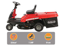GeoTech RM 75-610 BSM zitmaaier met opvangbak 61 cm, versnellingsbak, detail 3
