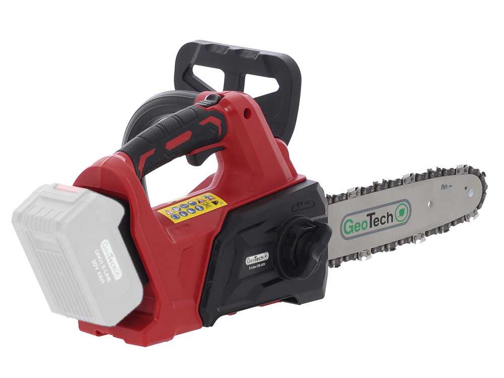 GeoTech X-Line CM-20V accu kettingzaag voor snoeien, zwaard 25 cm, 20 V zonder accu, detail 4