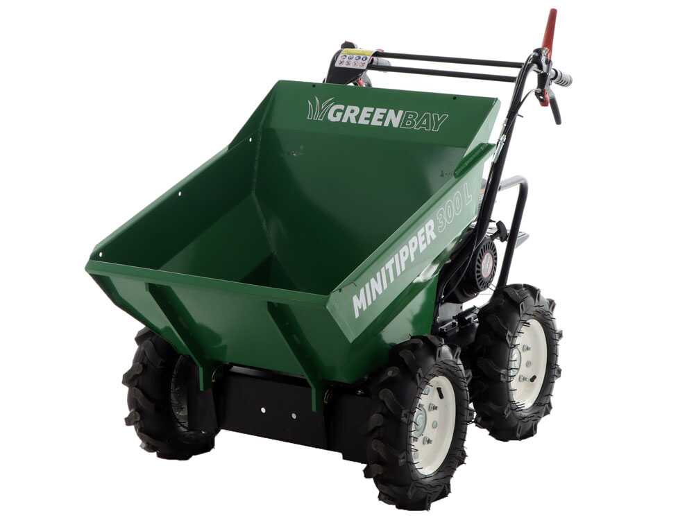 Motorkruiwagen laadvermogen 300 kg GreenBay MiniTipper 300 L, motor Loncin G200F, 4x4, detail 3