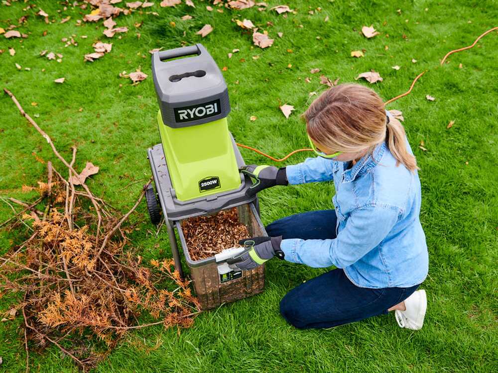 Ryobi RSH2545B elektrische hakselaar, takken tot 45 mm, detail 4