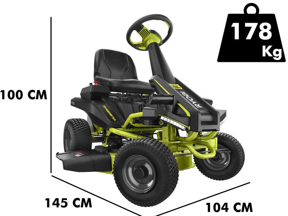 Ryobi RY48RM76A accu-zitmaaier met zijuitworp 76 cm, automaat, detail 3