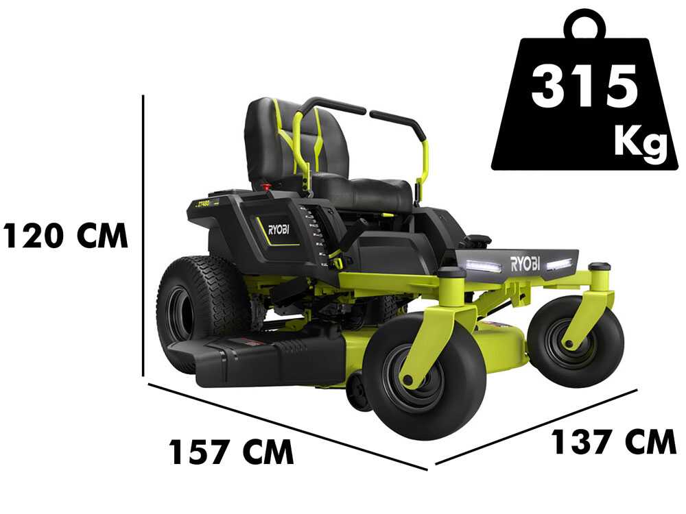 Ryobi ZTR480ex accu-zero-turn zitmaaier 107 cm, automaat, detail 3