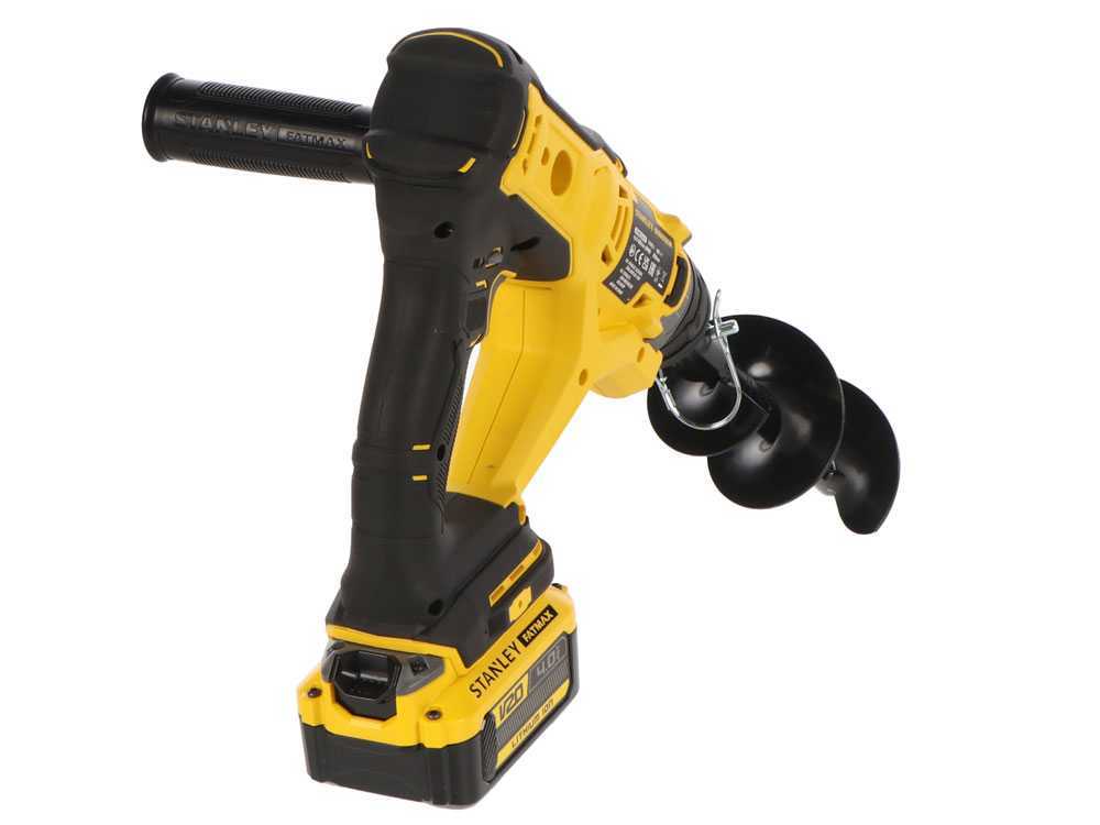 Accu grondboor Stanley Fatmax SFMCGA75, 20 V zonder accu, met boor 15,5 cm, detail 4