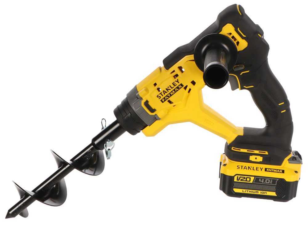 Accu grondboor Stanley Fatmax SFMCGA75, 20 V 4 Ah, met boor 15,5 cm, detail 3
