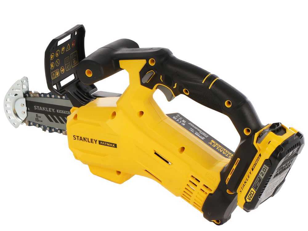 Stanley Fatmax SFMCPS415 accu kettingzaag voor snoeien, zwaard 15 cm, 20 V 2 Ah, detail 3
