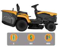 Stiga Estate 384e accu-gazontractor met opvangbak 84 cm, automaat (K612216), detail 4