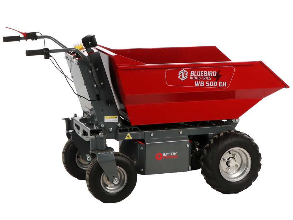 Accu motorkruiwagen laadvermogen 500 kg Blue Bird Wheelbarrow, 48 V 32 Ah, detail 4