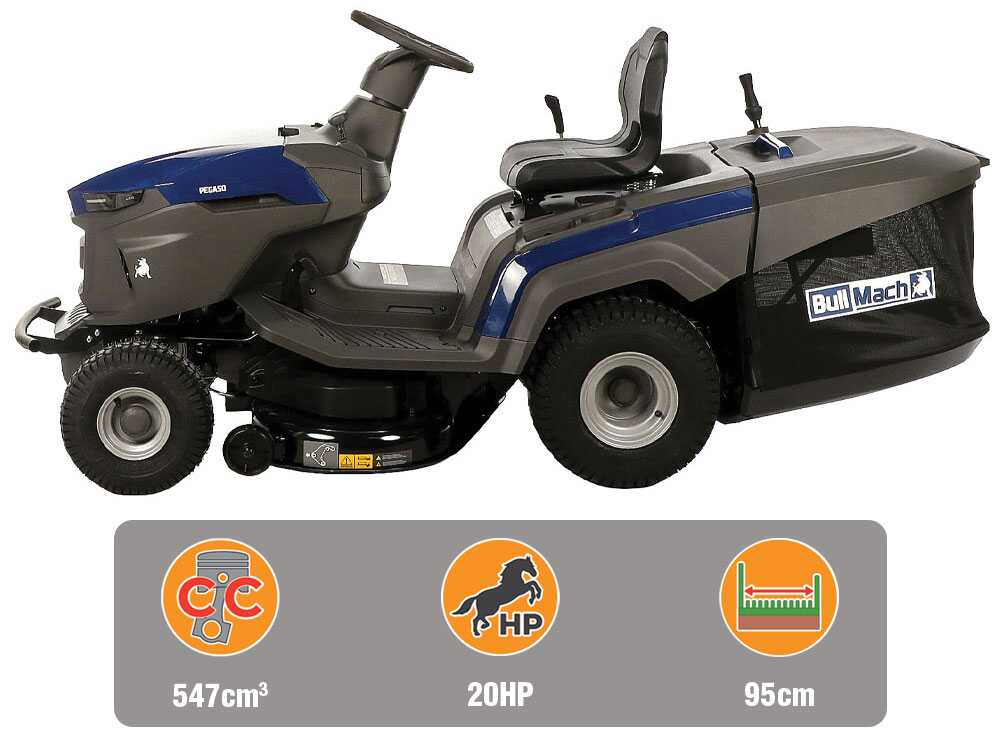 BullMach PEGASO 95-200 RMH gazontractor met opvangbak 95 cm, hydrostaat, detail 4