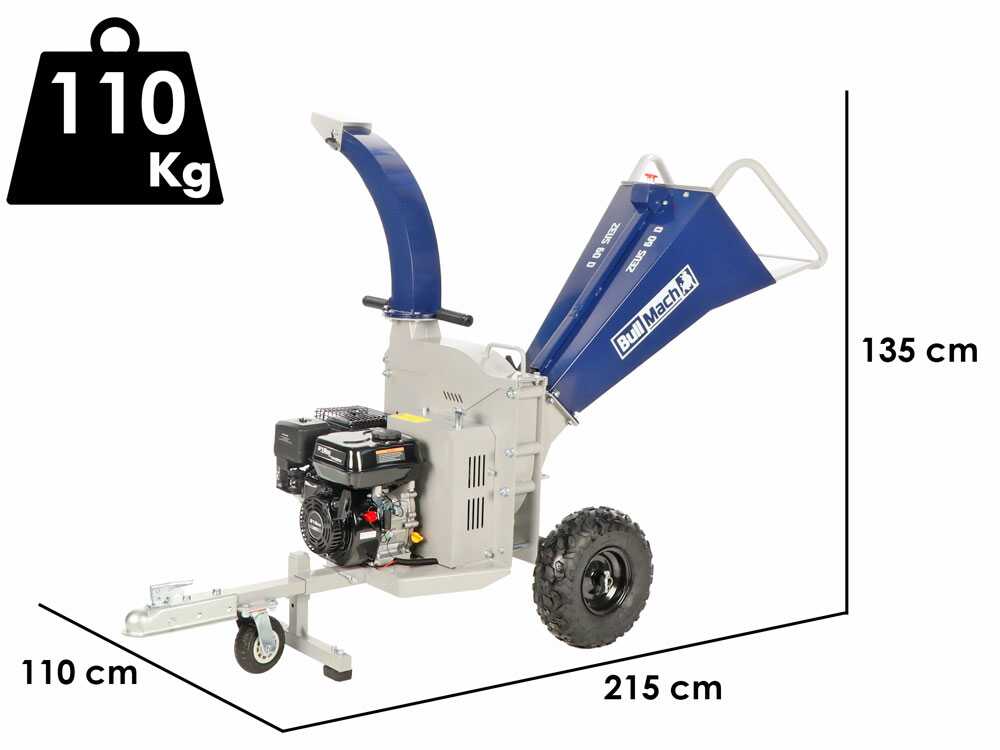 BullMach ZEUS 60 D benzine hakselaar, takken tot 60 mm, detail 4