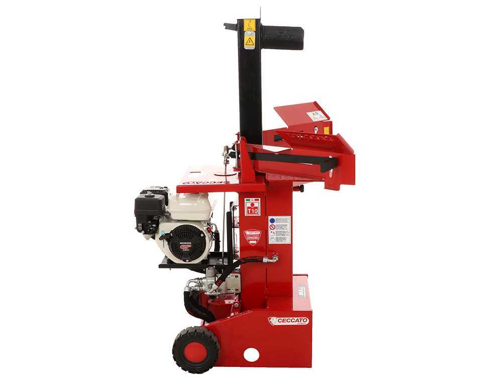 Ceccato Olindo SPL10H GP160 benzine houtklover, 10 ton, verticaal, detail 5