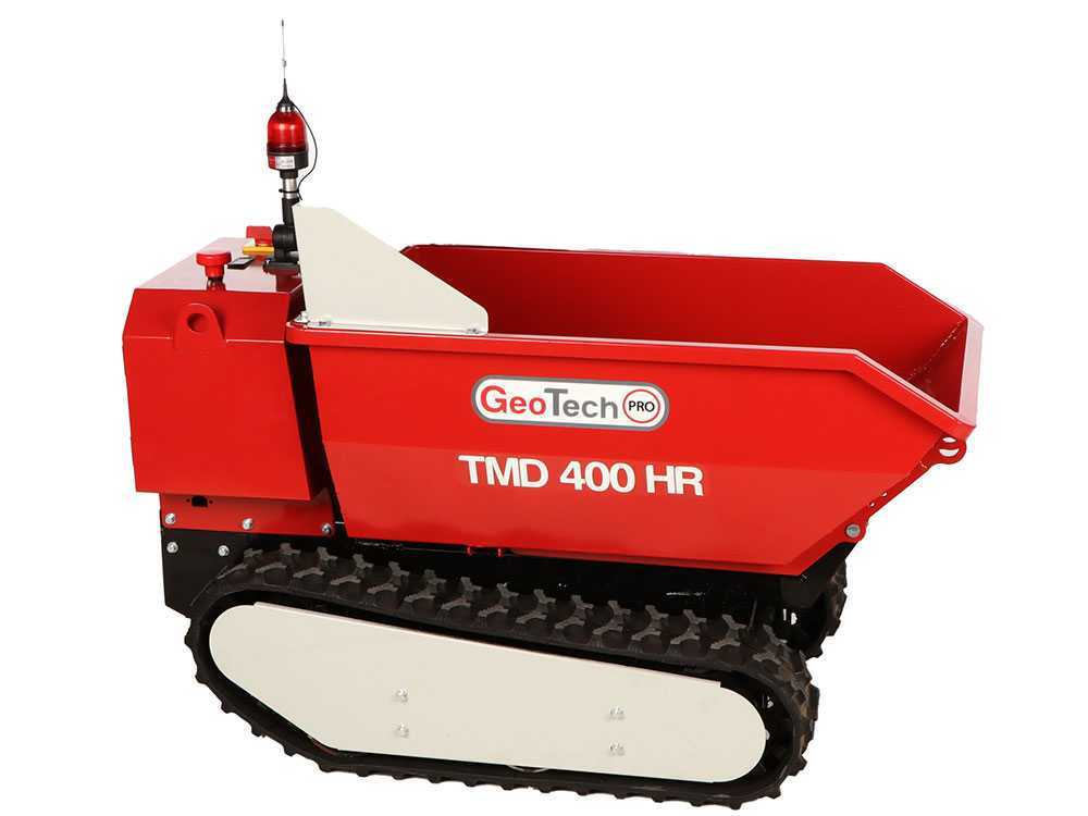 Accu motorkruiwagen laadvermogen 400 kg GeoTech Pro TMD 400 HR, 48 V 15 Ah, hydraulisch kiepen, detail 4