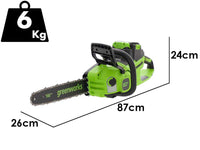 Greenworks CS40O6 accu kettingzaag, zwaard 40 cm, 60 V 4 Ah, detail 4