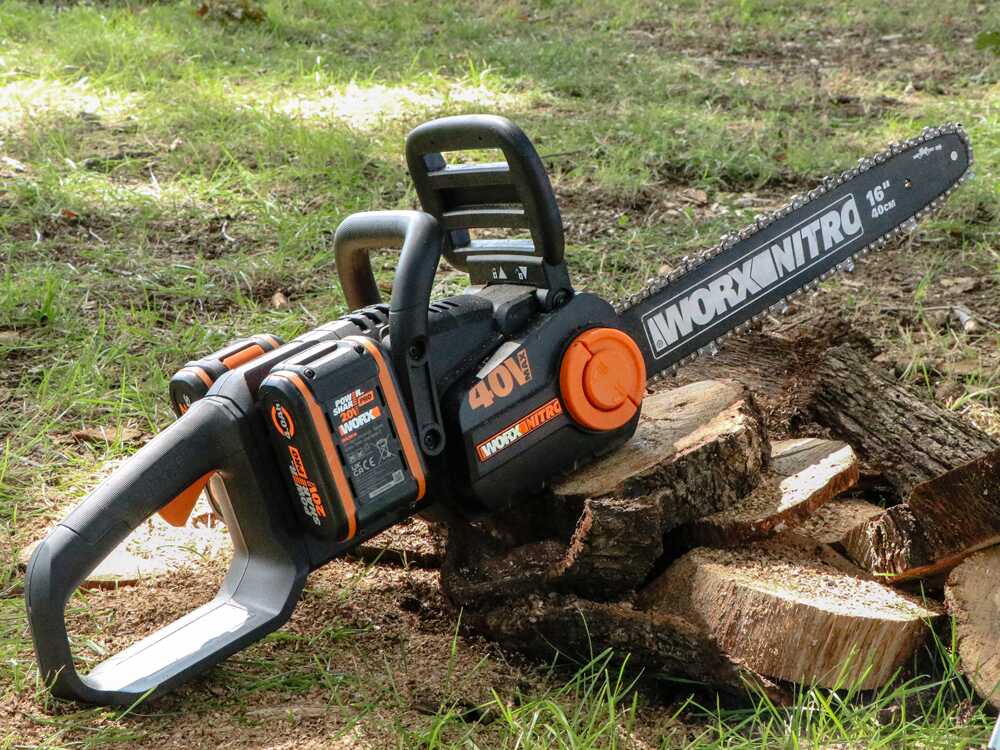 Worx WG385E Nitro accu kettingzaag, zwaard 40 cm, 40 V 4 Ah, detail 4