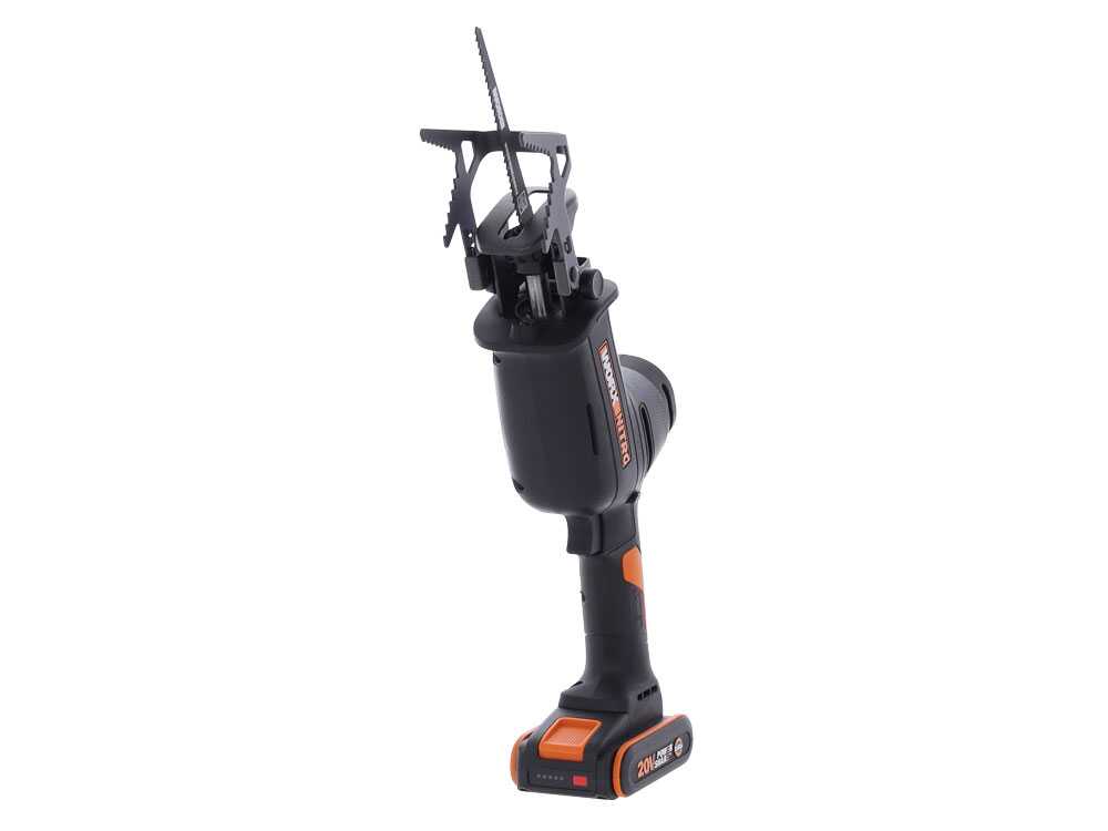 Worx WG893E accu reciprozaag, 20 V 2 Ah, detail 4