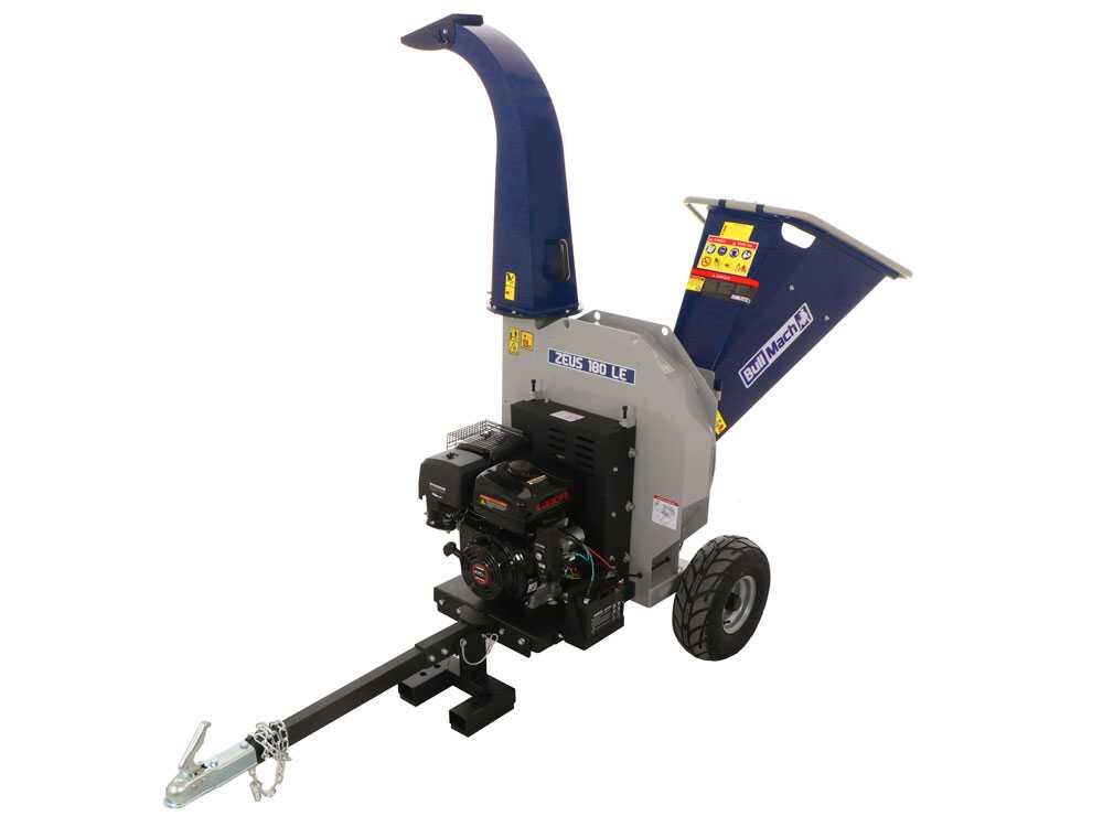 BullMach ZEUS 180 LE benzine hakselaar, takken tot 95 mm, elektrische start, getrokken uitvoering, detail 6