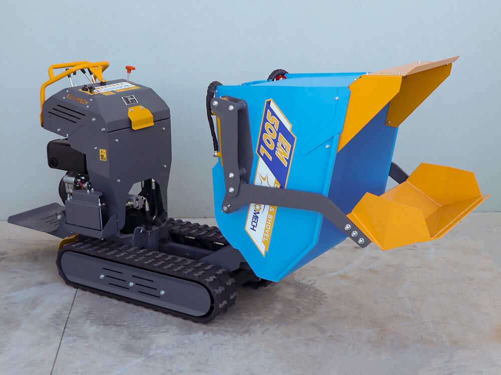 Rupsdumper laadvermogen 500 kg EuroMech EM500L-Dump & Shovel, hydraulisch kiepen, detail 6