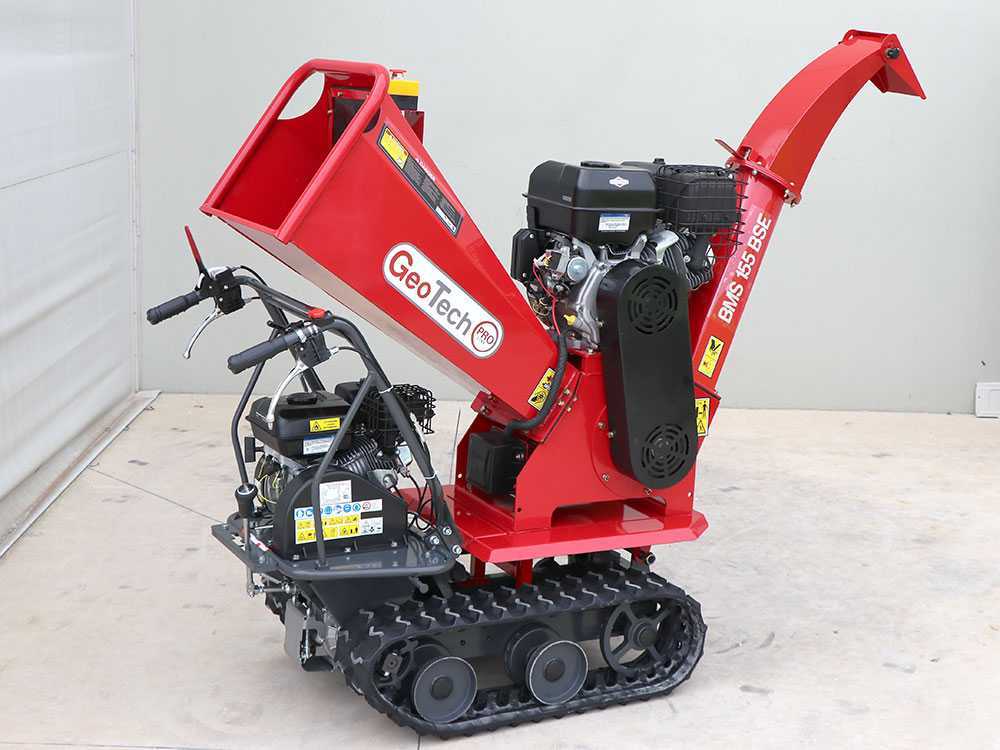 GeoTech Pro BMS155 BS benzine hakselaar, takken tot 90 mm, op rupsen, detail 6