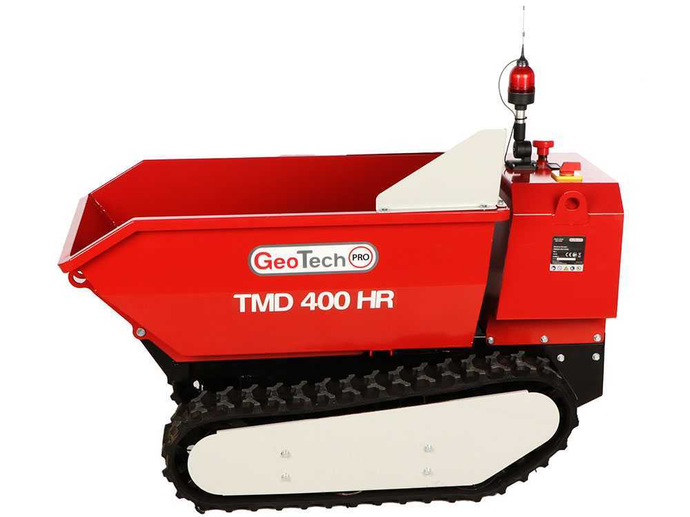 Accu motorkruiwagen laadvermogen 400 kg GeoTech Pro TMD 400 HR, 48 V 15 Ah, hydraulisch kiepen, detail 5