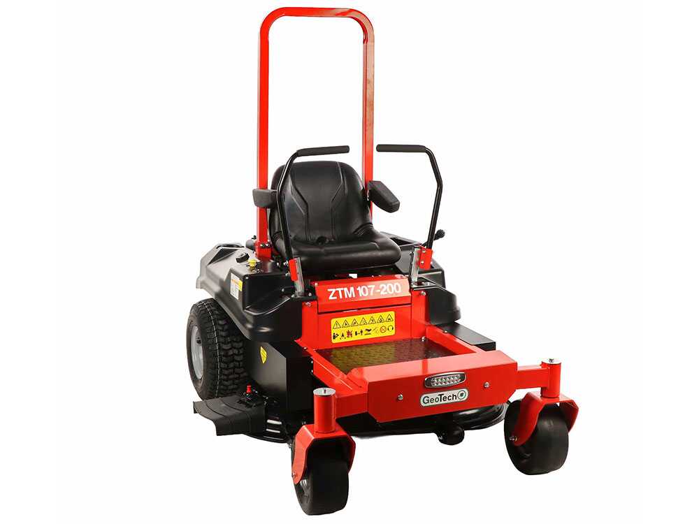GeoTech ZTM 107-200 zero-turn zitmaaier 107 cm, hydrostaat, detail 5