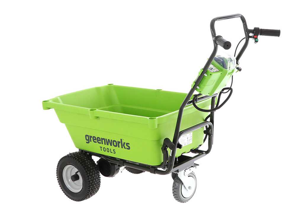 Motorkruiwagen laadvermogen 100 kg Greenworks G40GC, detail 6