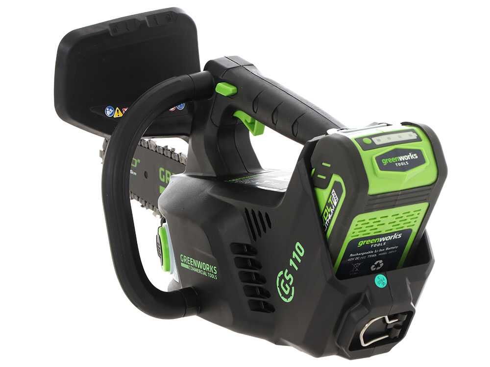 Greenworks GD40TCS accu kettingzaag voor snoeien, zwaard 25 cm, 40 V zonder accu, detail 6