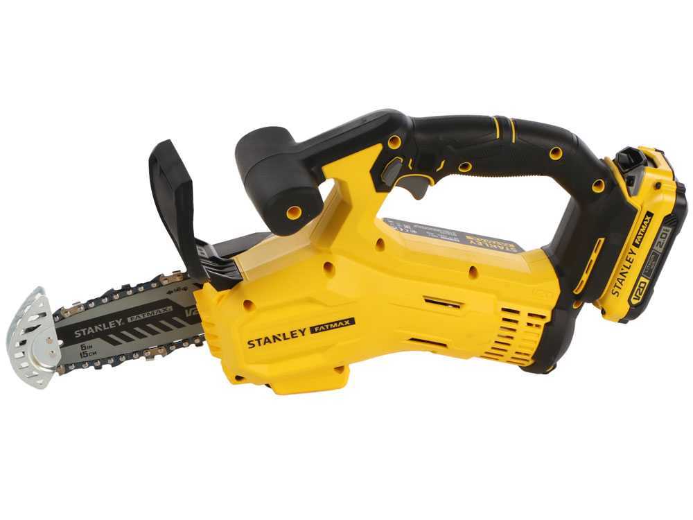 Stanley Fatmax SFMCPS415 accu kettingzaag voor snoeien, zwaard 15 cm, 20 V 2 Ah zonder accu, detail 6