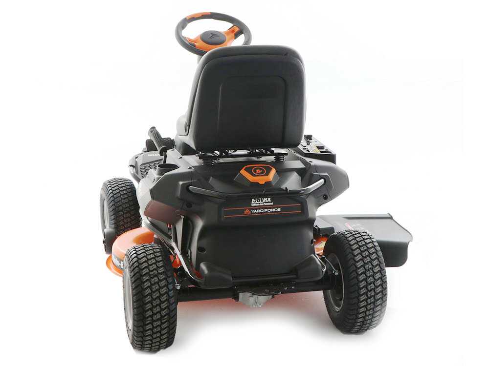 Yard Force E559 accu-zitmaaier met zijuitworp 96 cm, automaat, detail 5
