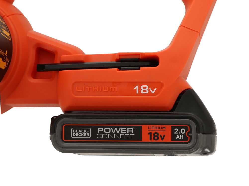 Black & Decker GKC1820L20-QW accu kettingzaag, zwaard 20 cm, 18 V 2 Ah, detail 6